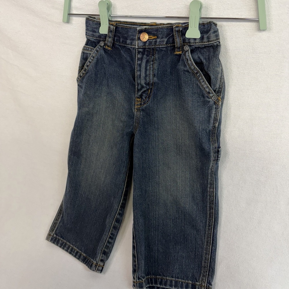 Children’s Place Toddler Boys Carpenter Utility Jeans 24 Months Adjustable Waist